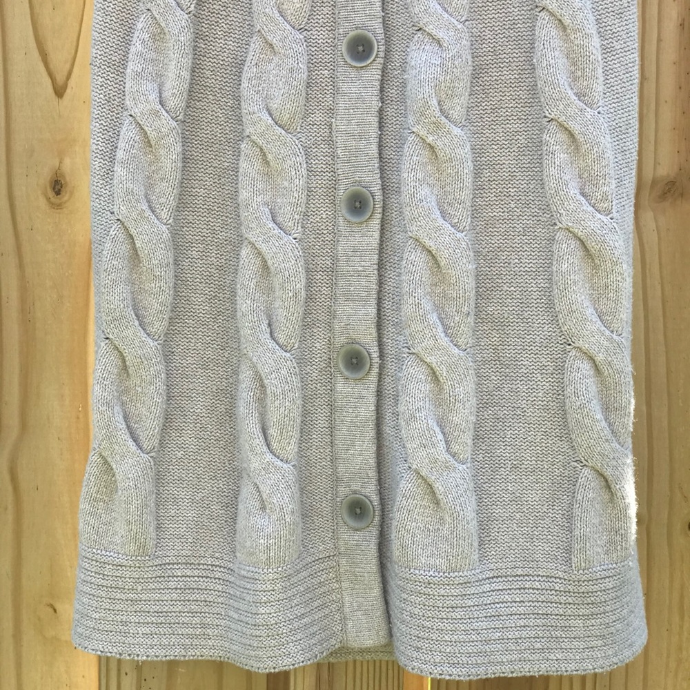 GAP beige, short sleeve, long duster/cardigan - Picture 5 of 8